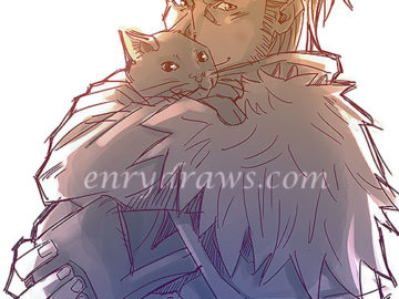 Anders with a cute kitty
